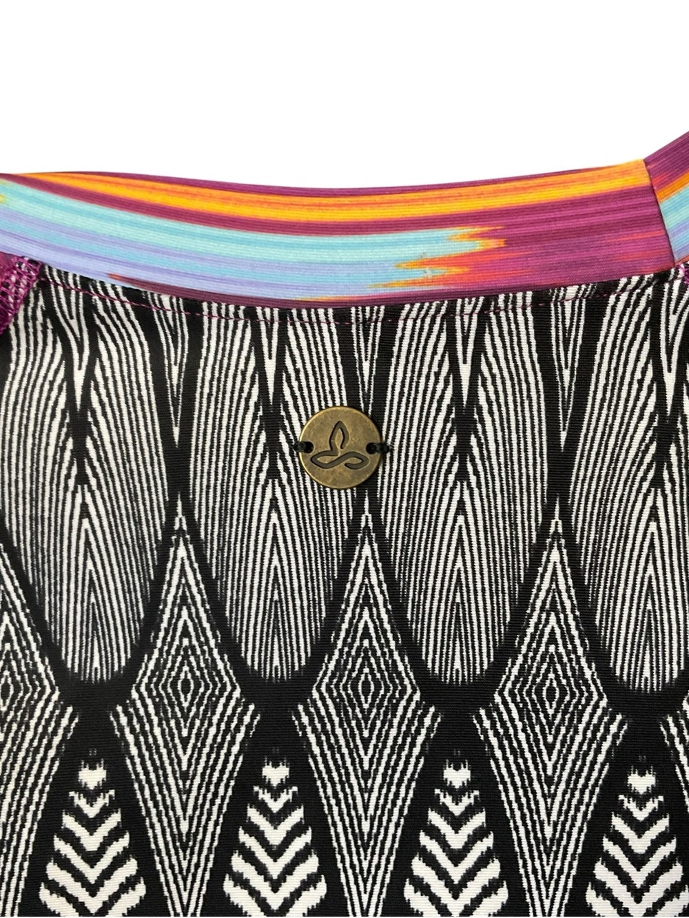 Prana Long Sleeve Rash Guard Swim Top Multicolor Print Size Medium - Picture 6 of 9